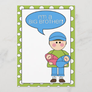 Ich bin ein großer Bruder (junge Zwillinge) Ankündigung