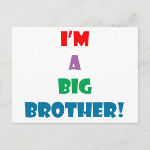 Ich bin ein großer Bruder-Text Postkarte
