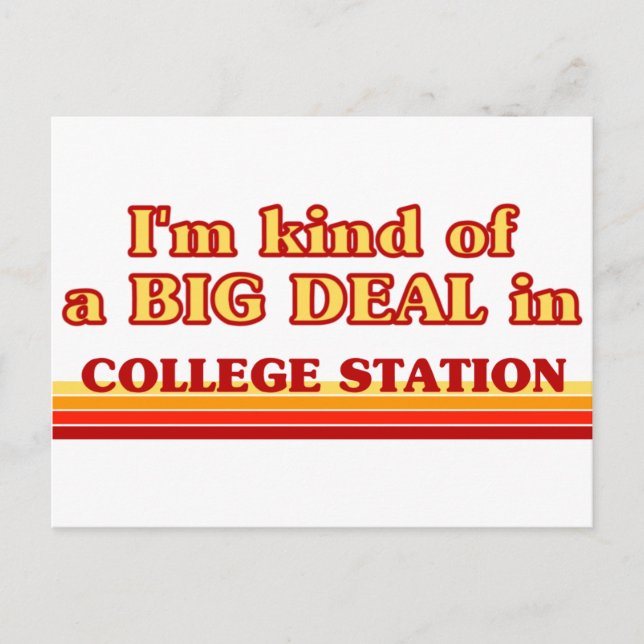 Ich bin ein großer Deal in der Uni Station Postkarte (Vorderseite)