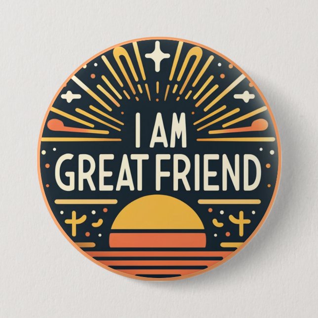Ich bin ein großer Freund-Button Button (Vorderseite)