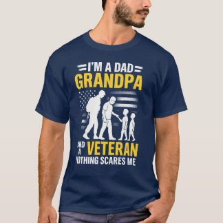 Ich bin ein Großvater und Veteran Papa Großvater V T-Shirt