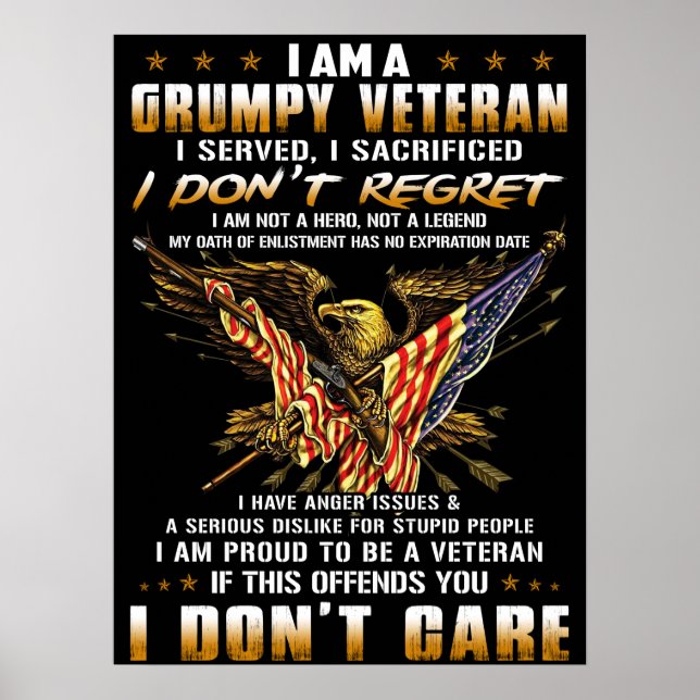 Ich bin ein Grumpy Veteran Poster (Vorne)