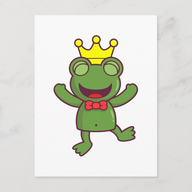 Ich bin ein Grüner Frosch Postkarte (Vorderseite)