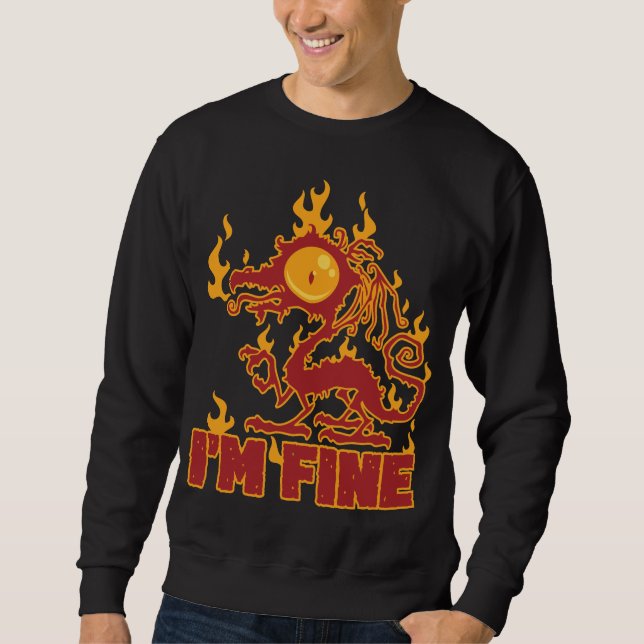 Ich bin ein guter Brenndrache Sweatshirt (Vorderseite)