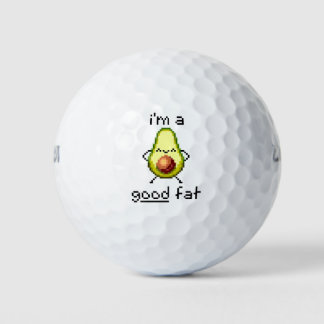 "Ich bin ein guter Fat" Funny Niedlich Avocado Golfball