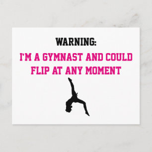 Ich bin ein Gymnast Magenta Gymnastik Spaß Zitat G Postkarte