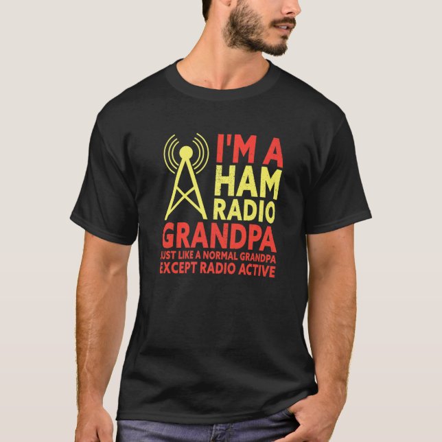 Ich bin ein Ham Radio Opa Amateur Radio Operator T-Shirt (Vorderseite)