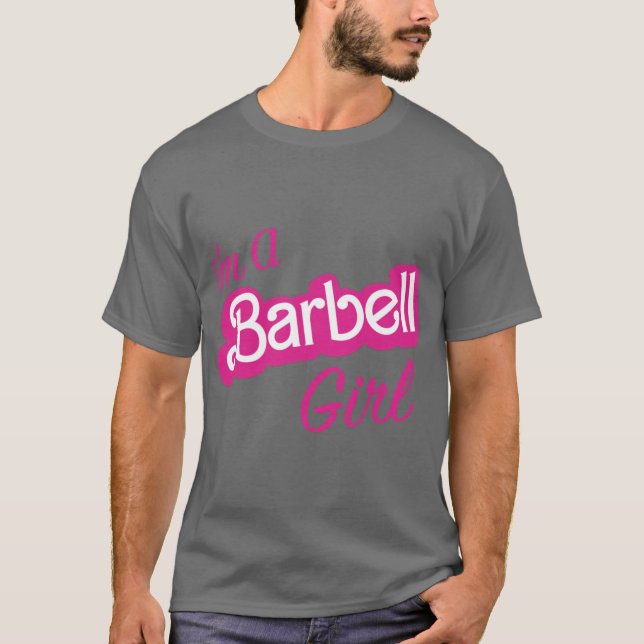 Ich bin ein Hantel-Mädchen Geschenk T-Shirt (Vorderseite)