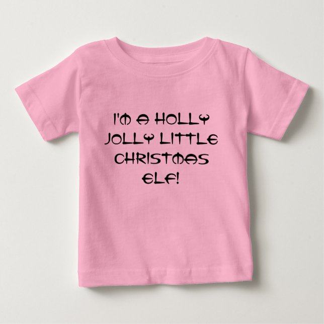 Ich bin ein heilig fröhlicher kleiner Weihnachtsel Baby T-shirt (Vorderseite)