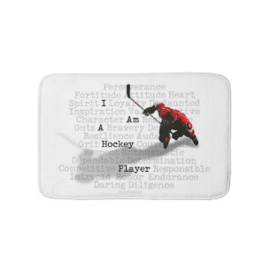 Ich bin ein Hockey-Spieler Badematte