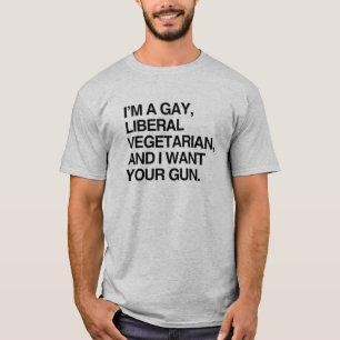 Ich bin ein homosexueller, liberaler vegetarischer T-Shirt