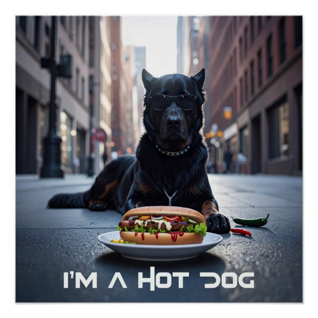 ICH BIN EIN HOT DOG - CHILI DOG - POSTER (Vorderseite)