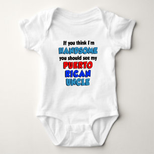 Ich bin ein hübscher Puerto Rico Onkel Baby Strampler