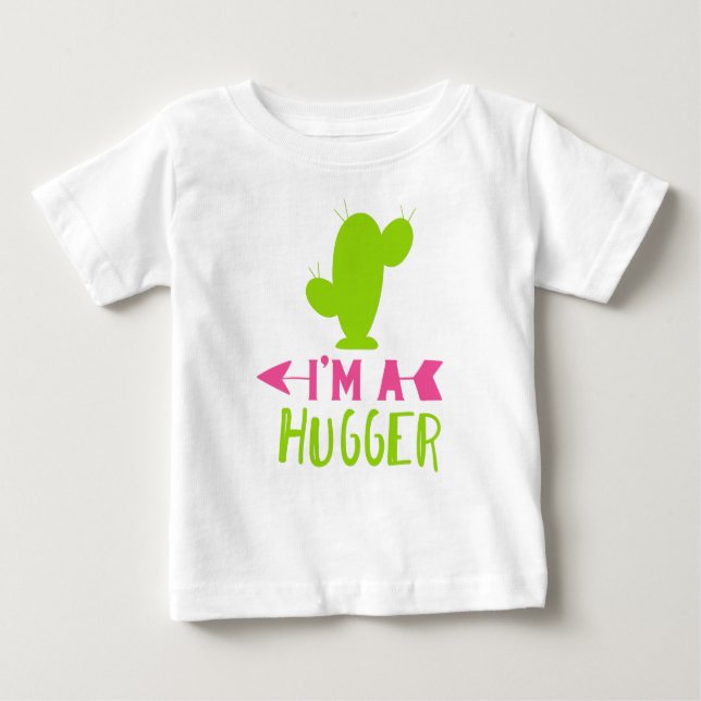 Ich bin ein Hugger, Kakteen, Kakteen, Sukkulent, P Baby T-shirt (Vorderseite)