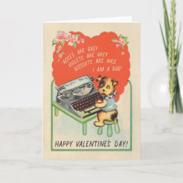 Ich BIN EIN Hund - Vintager Hund - Valentinerkarte Feiertagskarte