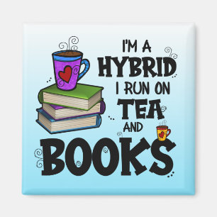 Ich bin ein Hybrid, den ich auf Tee und Büchern la Magnet