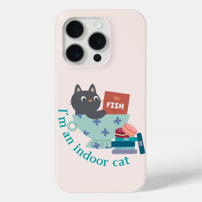 Ich bin ein Indoor-Cat-Funny Case-Mate iPhone Hülle (Rückseite)