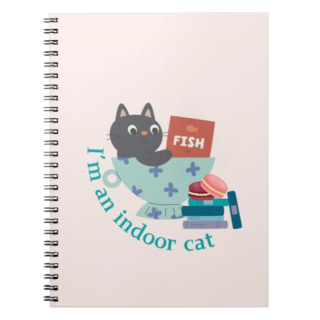 Ich bin ein Indoor-Cat-Funny Notizblock (Vorderseite)
