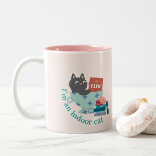 Ich bin ein Indoor-Cat-Funny Zweifarbige Tasse