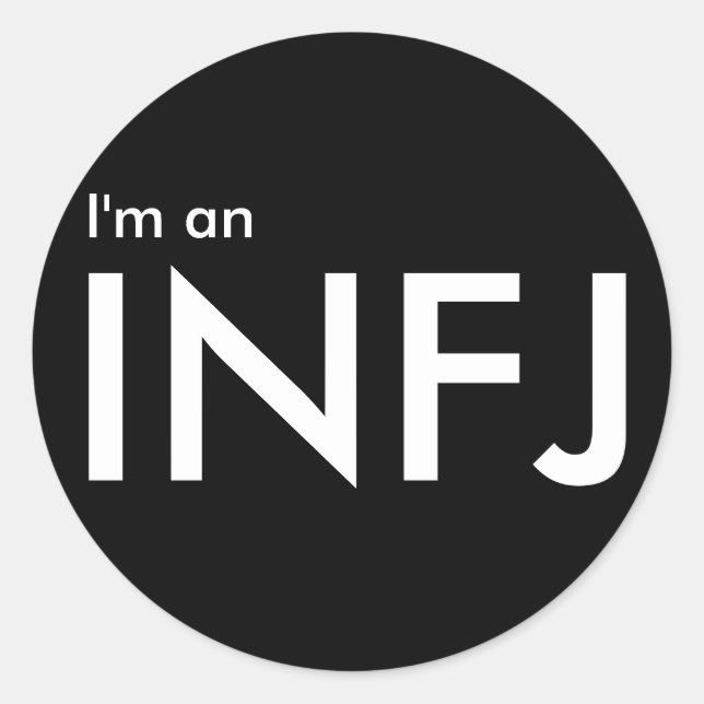 Ich bin ein INFJ - Persönlichkeitstyp Runder Aufkleber (Vorderseite)