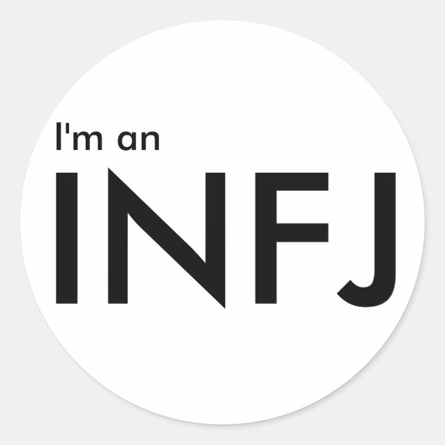Ich bin ein INFJ - Persönlichkeitstyp Runder Aufkleber (Vorderseite)
