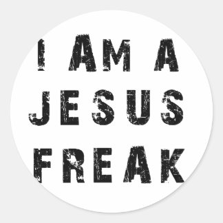 Ich bin ein Jesus-Freak Runder Aufkleber