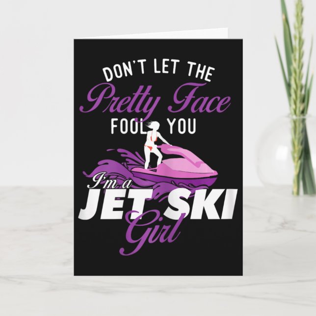 Ich bin ein Jet-Ski-Mädchen - Jet-Ski-Fahrerin Jet Karte (Vorderseite)