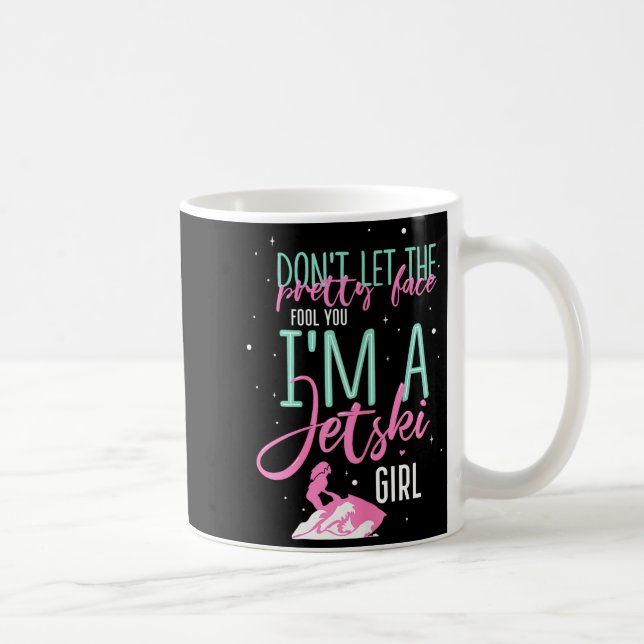 Ich bin ein Jet-Ski-Mädchen, lustiger Spruch, Renn Kaffeetasse (Rechts)
