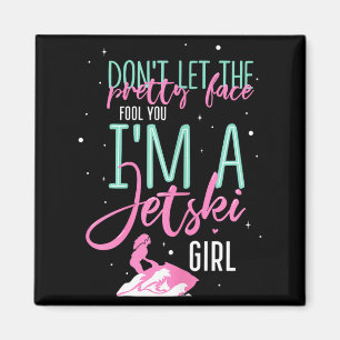 Ich bin ein Jetski-Mädchen lustiger Spruch Rennen Magnet