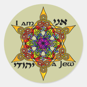 Ich bin ein Jude-Aufkleber Runder Aufkleber