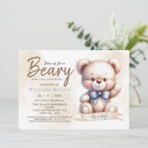 Ich bin ein Junge Niedliche Teddy Bear Baby Dusche
