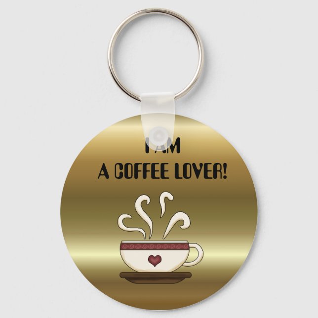 ICH BIN EIN KAFFEELIEBER! Schlüsselanhänger (Vorderseite)