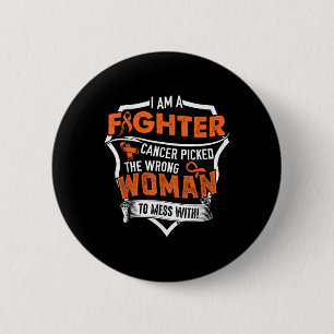 Ich bin ein Kämpfer - Leukämie-Krebsbewusstsein Un Button