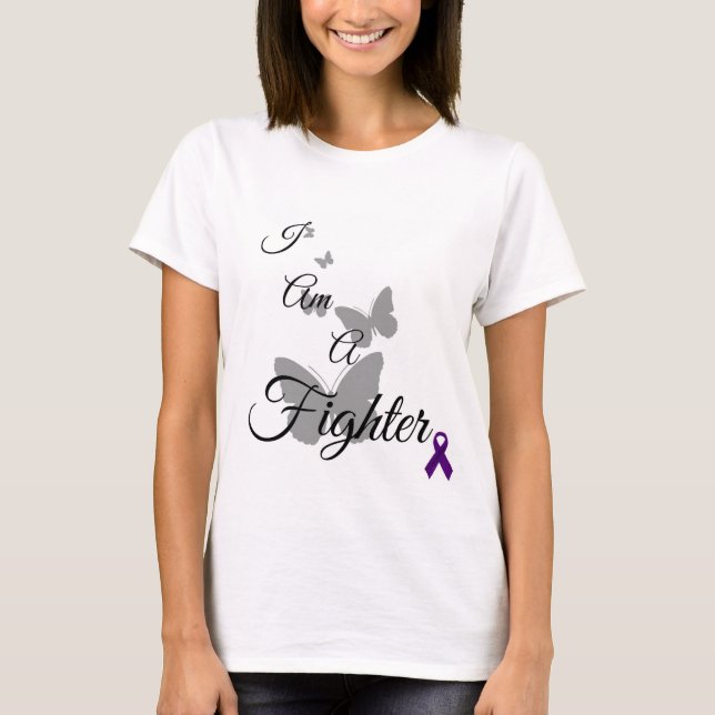 Ich bin ein Kämpferfibromyalgia-T-Shirt T-Shirt (Vorderseite)