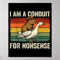 Ich bin ein Kanal für Unsinn Lustige Capybara-Gans