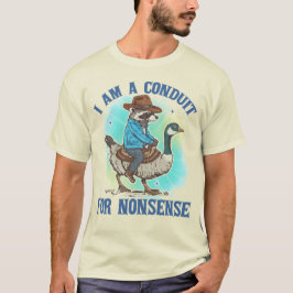 Ich bin ein Kanal für Unsinn Lustiger Cowboy-Wasch T-Shirt