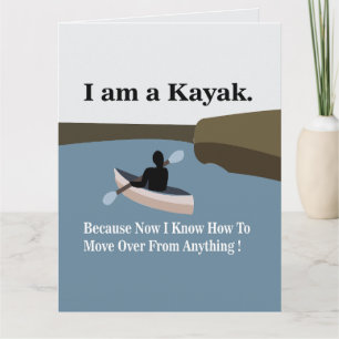 Ich bin ein Kanu Kayak Kajak Gruß Karte