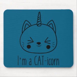 Ich bin ein Kat-icorn süß lustig Katze Einhorn kaw Mousepad