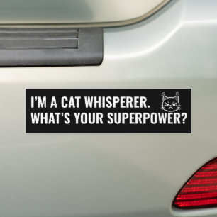 Ich bin ein Katzenflüsterer Was ist dein Superheld Autoaufkleber