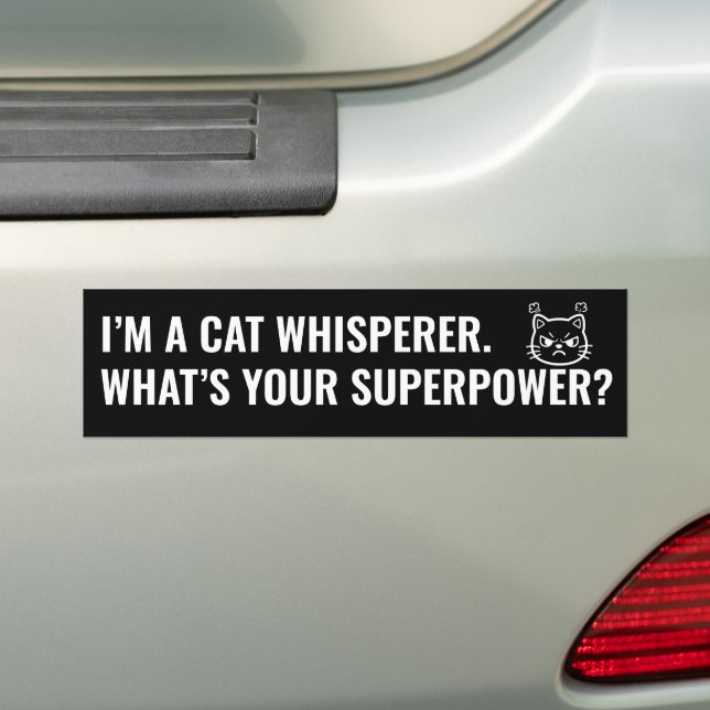 Ich bin ein Katzenflüsterer Was ist dein Superheld Autoaufkleber (Auf Auto)