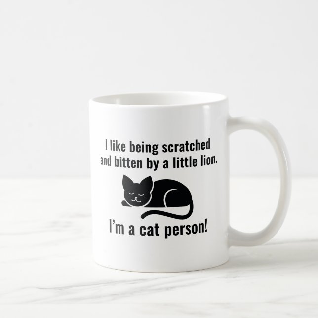 Ich bin ein Katzenmensch Kaffeetasse (Rechts)