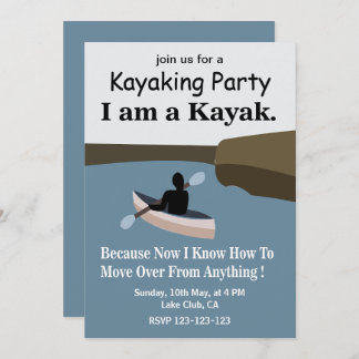 Ich bin ein Kayak Kayaking Party Einladung