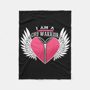 Ich bin ein Kid Warrior Zipper Heart mit Engel Win Fleecedecke