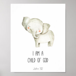 Ich bin ein Kind Gottes Bibelverse Poster