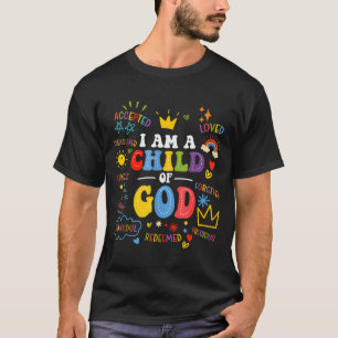 Ich bin ein Kind Gottes Christlich Retro Jesus Gla T-Shirt