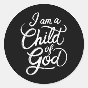 Ich bin ein Kind Gottes Christlichen Jesus Runder Aufkleber
