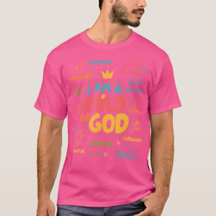 Ich bin ein Kind Gottes Christlichen Retro Jesus F T-Shirt