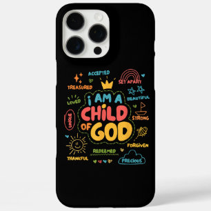 Ich bin ein Kind Gottes Christlicher Retro Jesus F iPhone 16 Pro Max Hülle