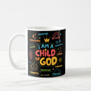 Ich bin ein Kind Gottes Christlicher Retro Jesus F Kaffeetasse