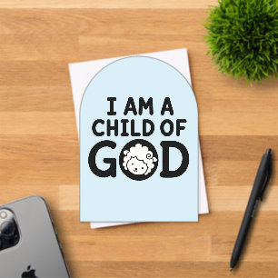 ICH BIN EIN KIND GOTTES Christliches Babyshower- Acryleinladungen